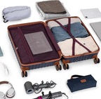 Cosbarn 5-Piece Hardshell Luggage Set - Dark Blue