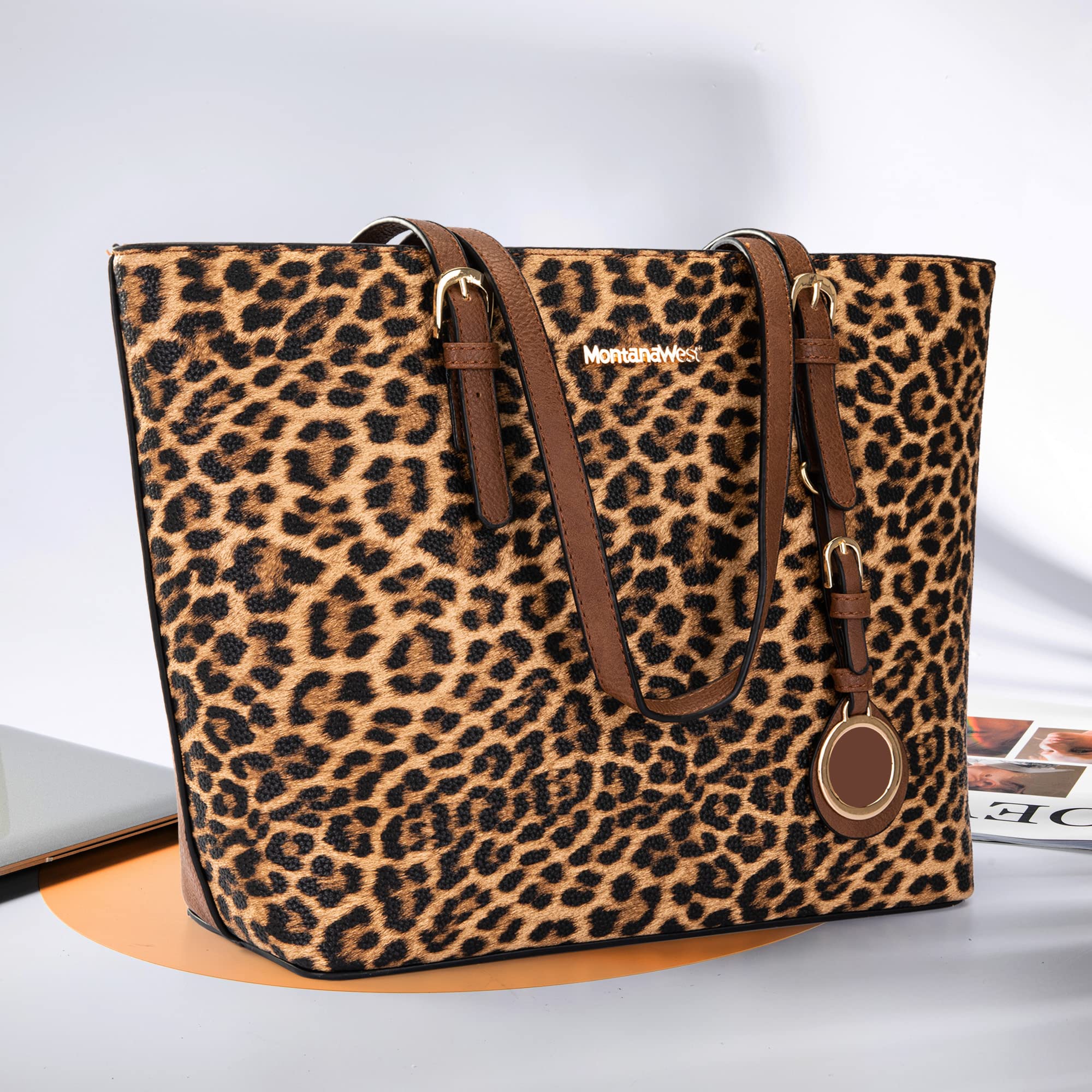 Leopard Luxe: Montana West 3pc Tote & Satchel Set