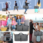 Foldable 65L Duffle Bag with Shoe Compartment