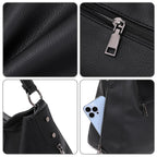 Lapsting Boho Faux Leather Hobo Shoulder Bag