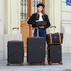Cosbarn 5-Piece ABS Spinner Luggage Set with TSA Lock