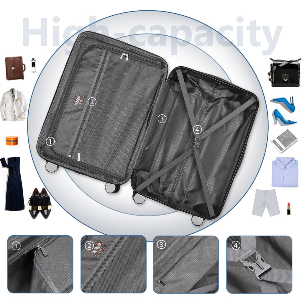 LAVENDER 6pc Hardside Spinner Luggage – ##variant## Luggage Travel Bags