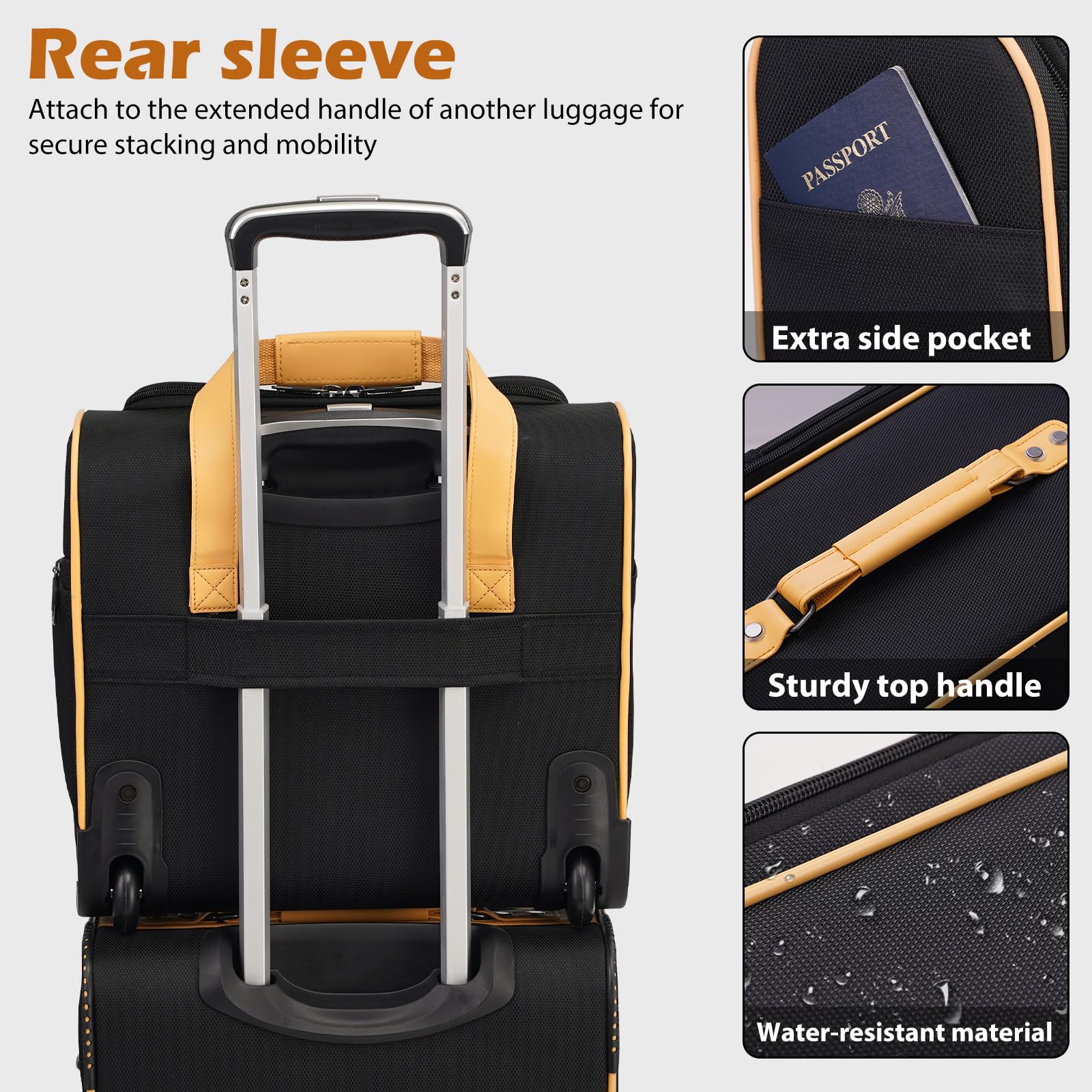 Coolife Expandable 4-Piece Spinner Luggage Set -  by Handbags Specialist Headquarter | Available at Handbags Specialist Headquarter