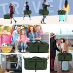 Foldable 65L Duffle Bag with Shoe Compartment