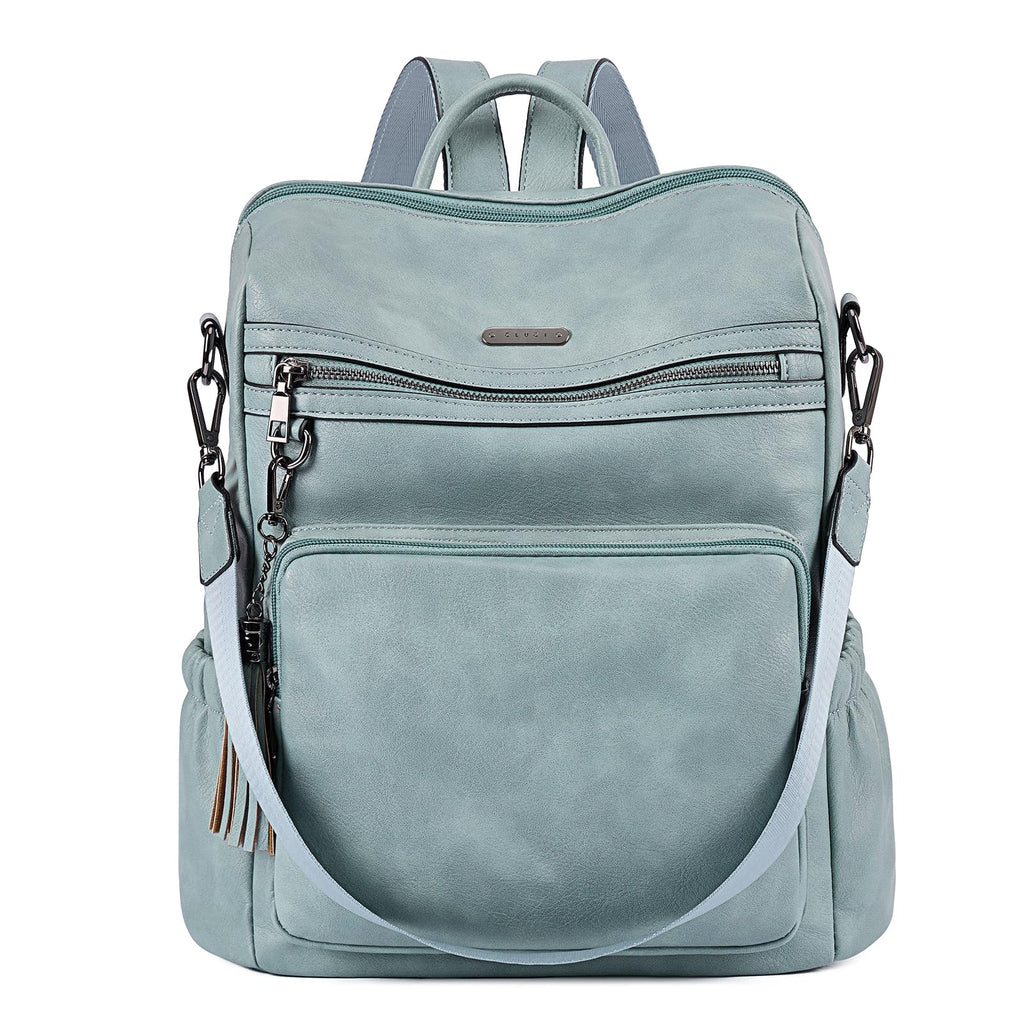 DUO-TONE Luxe Women's Leather Travel Backpack - Backpack Bags by Handbags Specialist Headquarter | Available at Handbags Specialist Headquarter