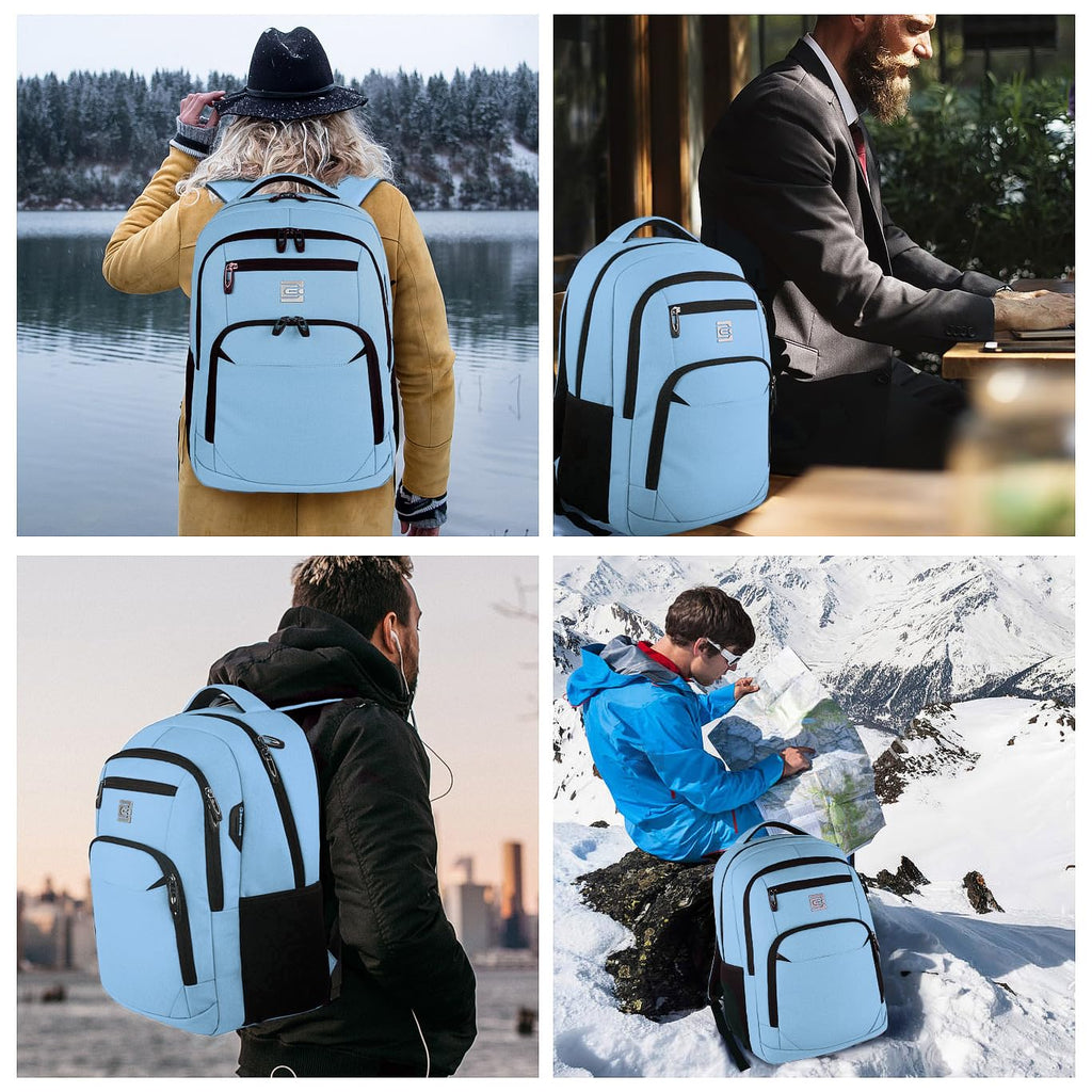 Volher Anti-Theft USB Laptop Backpack - Rose Red