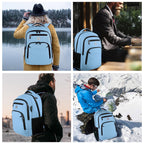Volher Anti-Theft USB Laptop Backpack - Rose Red
