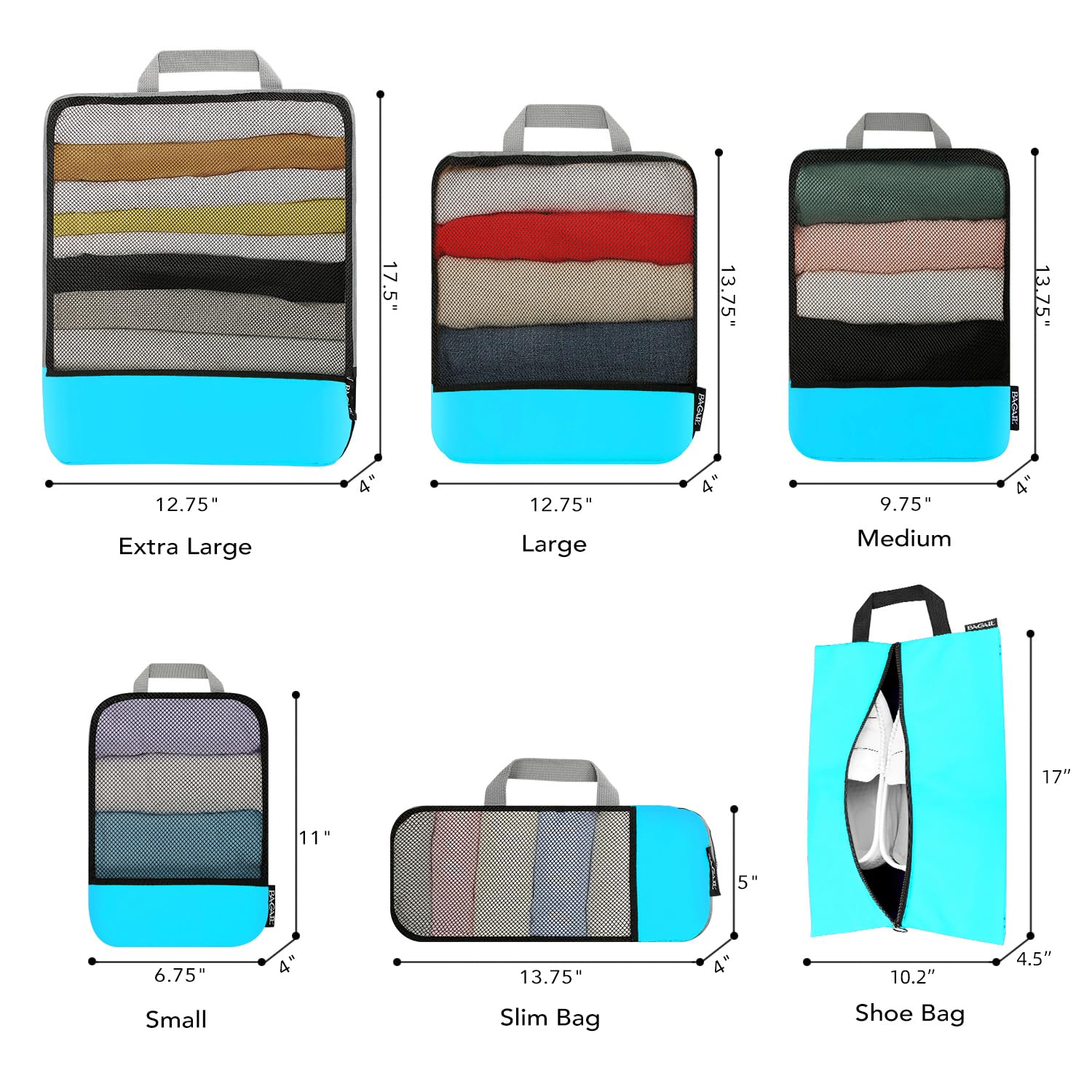 BAGAIL Expandable Travel Compression Cubes Set -  by Handbags Specialist Headquarter | Available at Handbags Specialist Headquarter