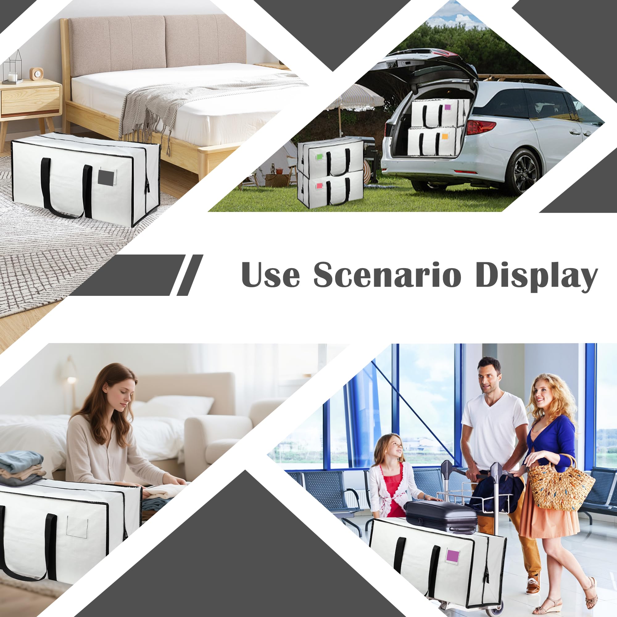 6 Pack XL Heavy Duty Moving Bags - Dark Blue