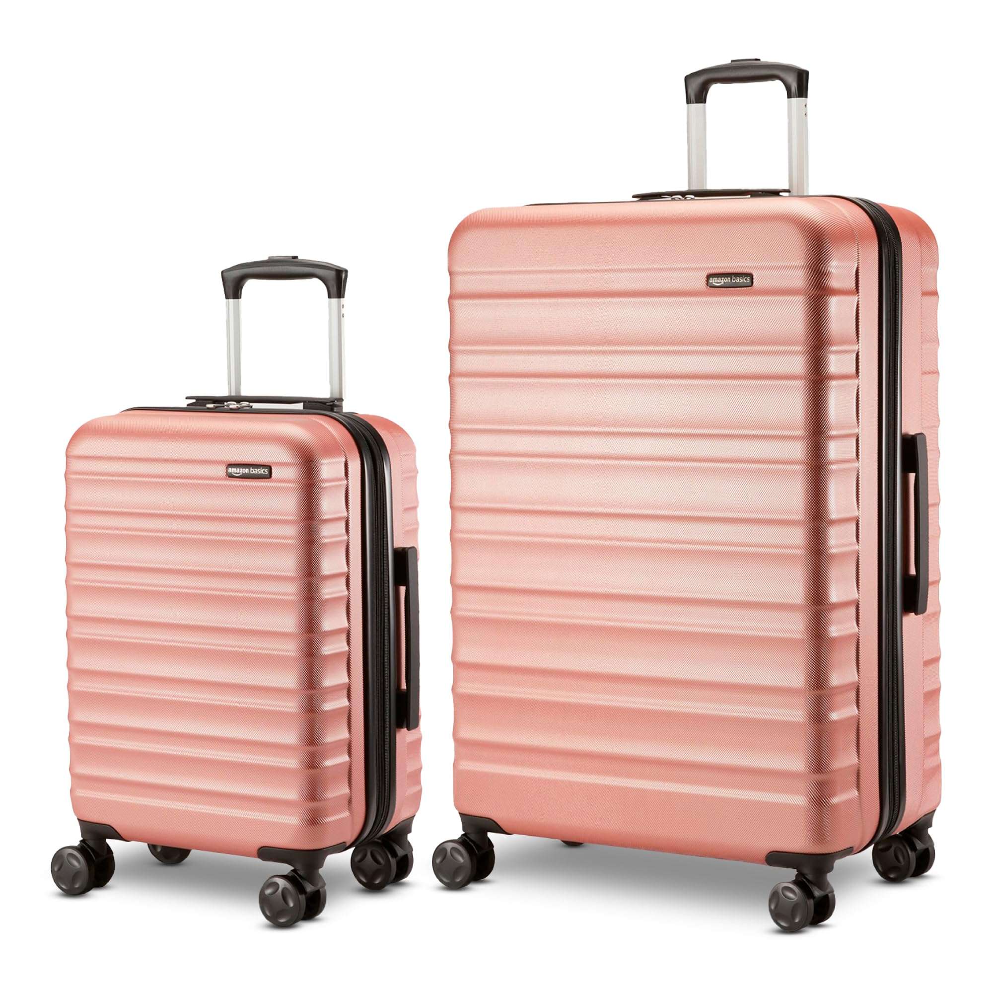 Rose Gold Hardside Carry-On - Luggage Travel Bags by Handbags Specialist Headquarter | Available at Handbags Specialist Headquarter