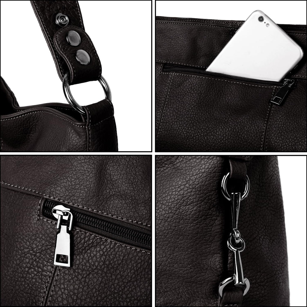 YALUXE Chic Leather Hobo & Crossbody Bags - Shoulder Bags by Handbags Specialist Headquarter | Available at Handbags Specialist Headquarter