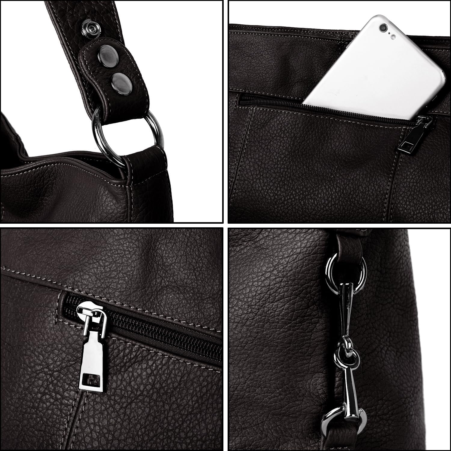 YALUXE Chic Leather Hobo & Crossbody Bags - Shoulder Bags by Handbags Specialist Headquarter | Available at Handbags Specialist Headquarter