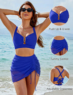 High Waisted U-Wire Bikini Set
