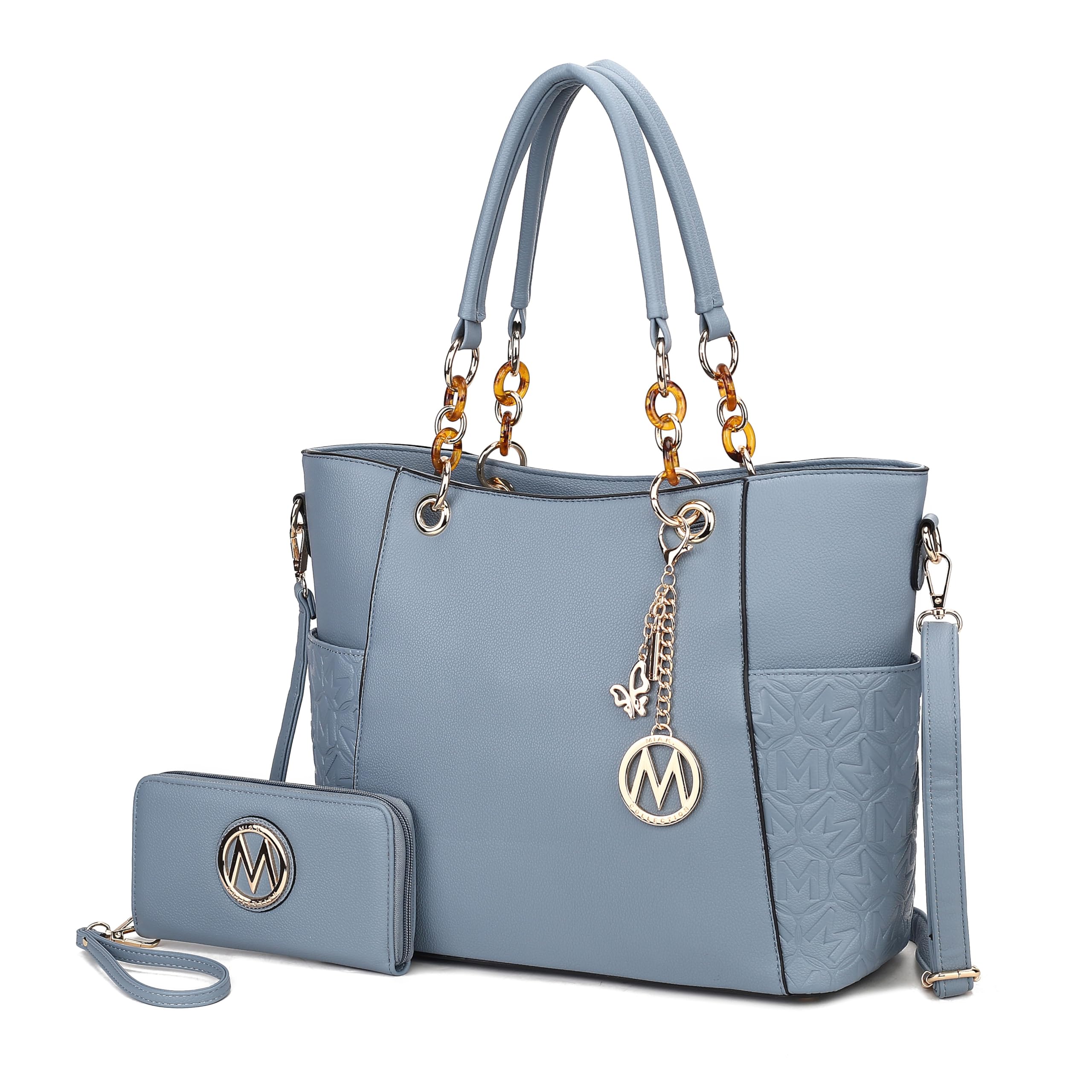 MKF Collection Vegan Leather Tote & Wallet Set