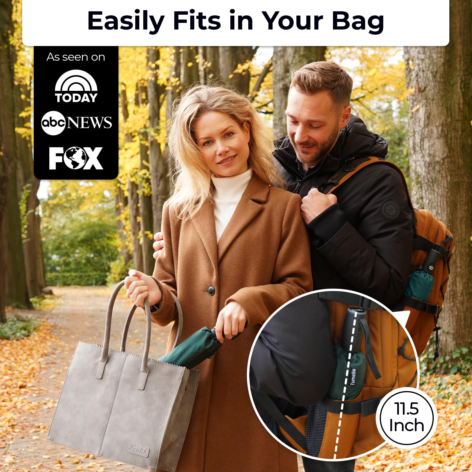 TUMELLA Elite Windproof Travel Umbrella -  by Handbags Specialist Headquarter | Available at Handbags Specialist Headquarter