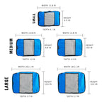 TravelWise Weekender Packing Cube Set - Silver 5-Piece - Luggage Travel Bags by Handbags Specialist Headquarter | Available at Handbags Specialist Headquarter