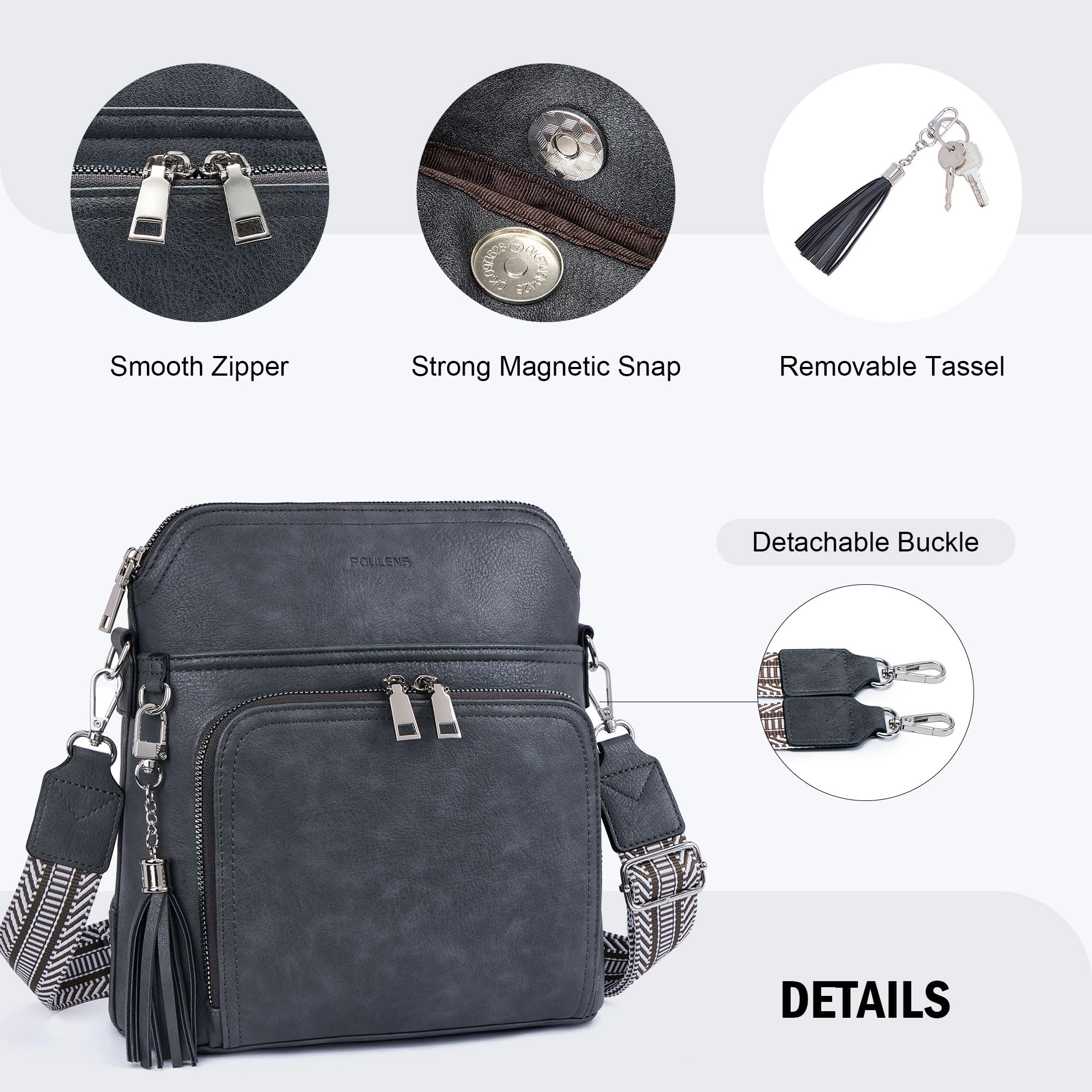 Tassel Charm Crossbody Bag for Women -  by Handbags Specialist Headquarter | Available at Handbags Specialist Headquarter