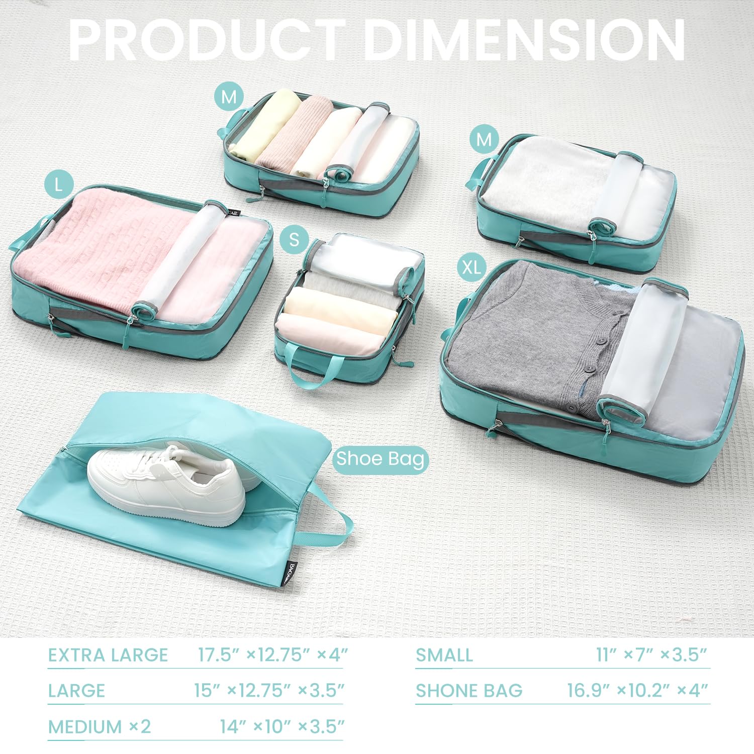 BAGAIL Travel Compression Cubes Set for Packing Ease -  by Handbags Specialist Headquarter | Available at Handbags Specialist Headquarter