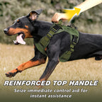 GuardianGrip Tactical Dog Vest - Large, Reflective, Green -  by Handbags Specialist Headquarter | Available at Handbags Specialist Headquarter