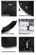 Fitgriff® Gym Bag with Shoe & Wet Compartment