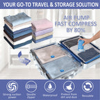 CozyVac Travel Bags with Pump - 6 Pack Space Savers -  by Handbags Specialist Headquarter | Available at Handbags Specialist Headquarter