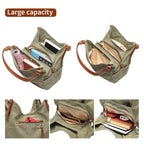 Worldlyda Women Canvas Embroidered Hobo Tote Bag