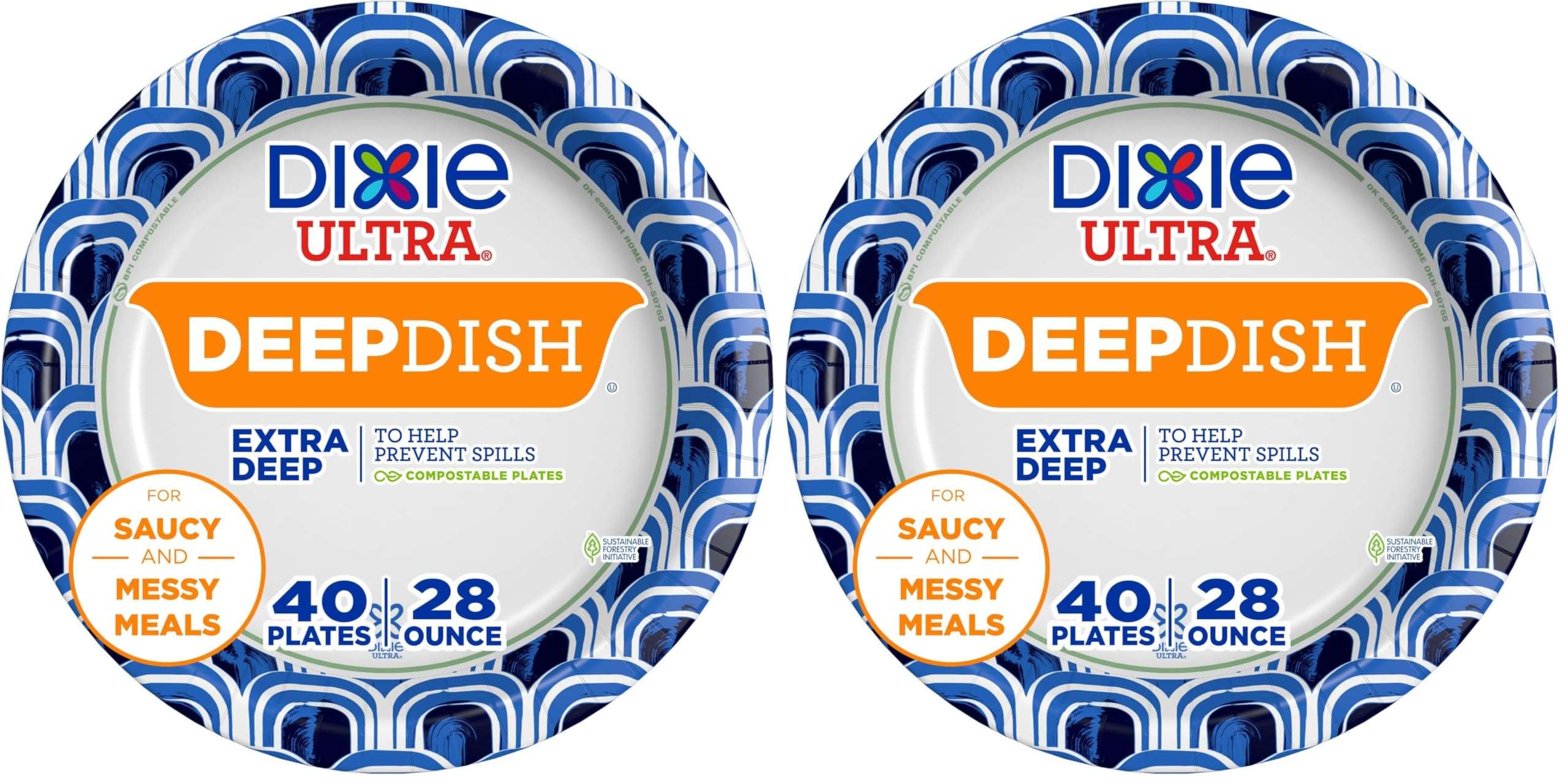 Dixie Ultra Max: Heavy Duty 40ct Deep Dish Plates - Paper Plates by Handbags Specialist Headquarter | Available at Handbags Specialist Headquarter