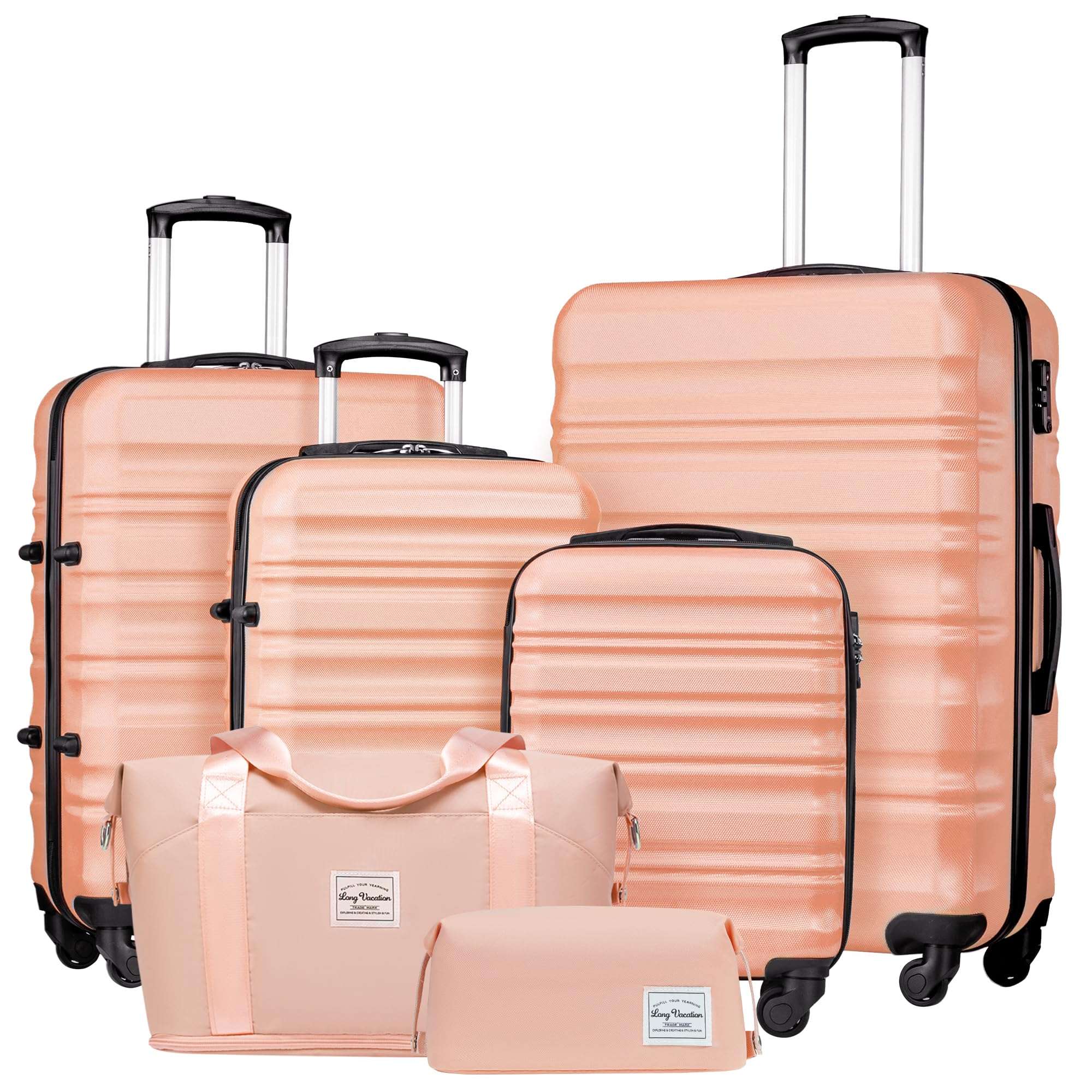 VoyagePro 6-Piece Hardshell Luggage Set - Luggage Travel Bags by Handbags Specialist Headquarter | Available at Handbags Specialist Headquarter