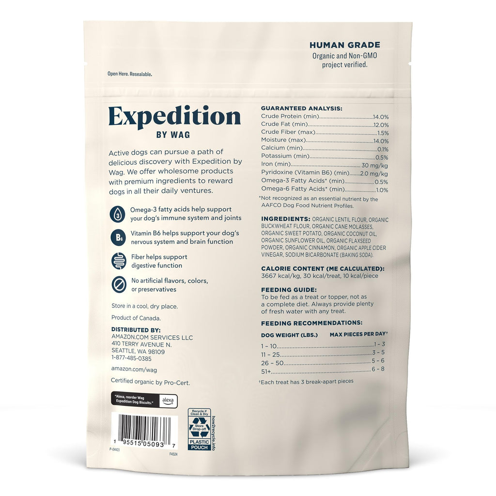 Wag Expedition Pumpkin Chia Dog Treats, Organic Biscuits - Pet Supplies by Handbags Specialist Headquarter | Available at Handbags Specialist Headquarter