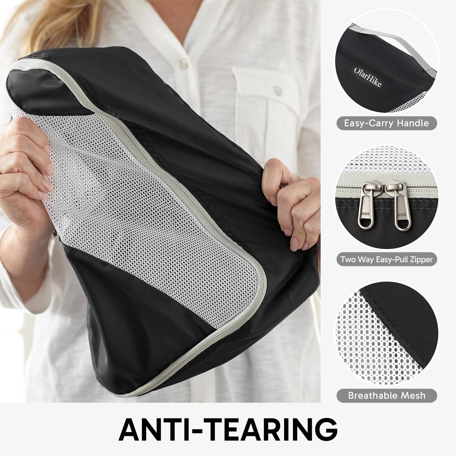 OlarHike Travel Cube Set - Cream Organizer & Gifts -  by Handbags Specialist Headquarter | Available at Handbags Specialist Headquarter