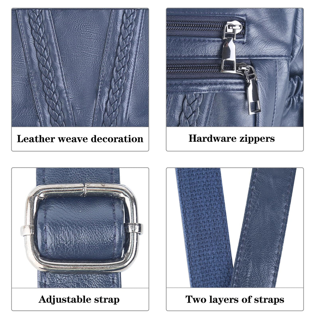 ELDA Chic Crossbody: Soft PU Leather Multi-Pocket Bag - Handbags by Handbags Specialist Headquarter | Available at Handbags Specialist Headquarter