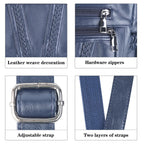 ELDA Chic Crossbody: Soft PU Leather Multi-Pocket Bag - Handbags by Handbags Specialist Headquarter | Available at Handbags Specialist Headquarter