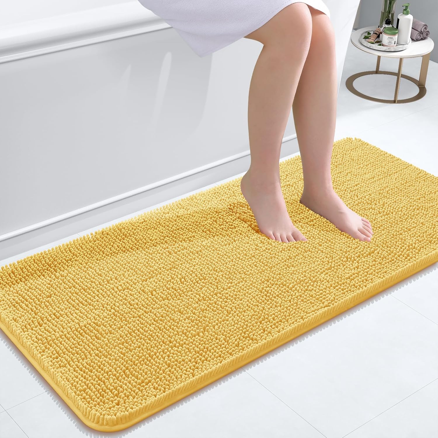 OLANLY Luxe Chenille Bath Mat - Quick Dry & Soft - Decor by Handbags Specialist Headquarter | Available at Handbags Specialist Headquarter