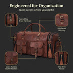 Vintage Leather 32 Handmade Travel Duffle Bag