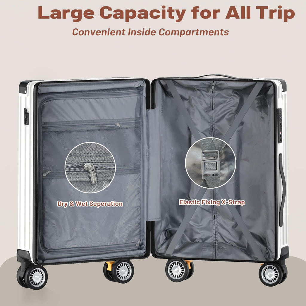 JetGlide 3pc Spinner: Expandable Hardshell Luggage - Travel Sets by Handbags Specialist Headquarter | Available at Handbags Specialist Headquarter