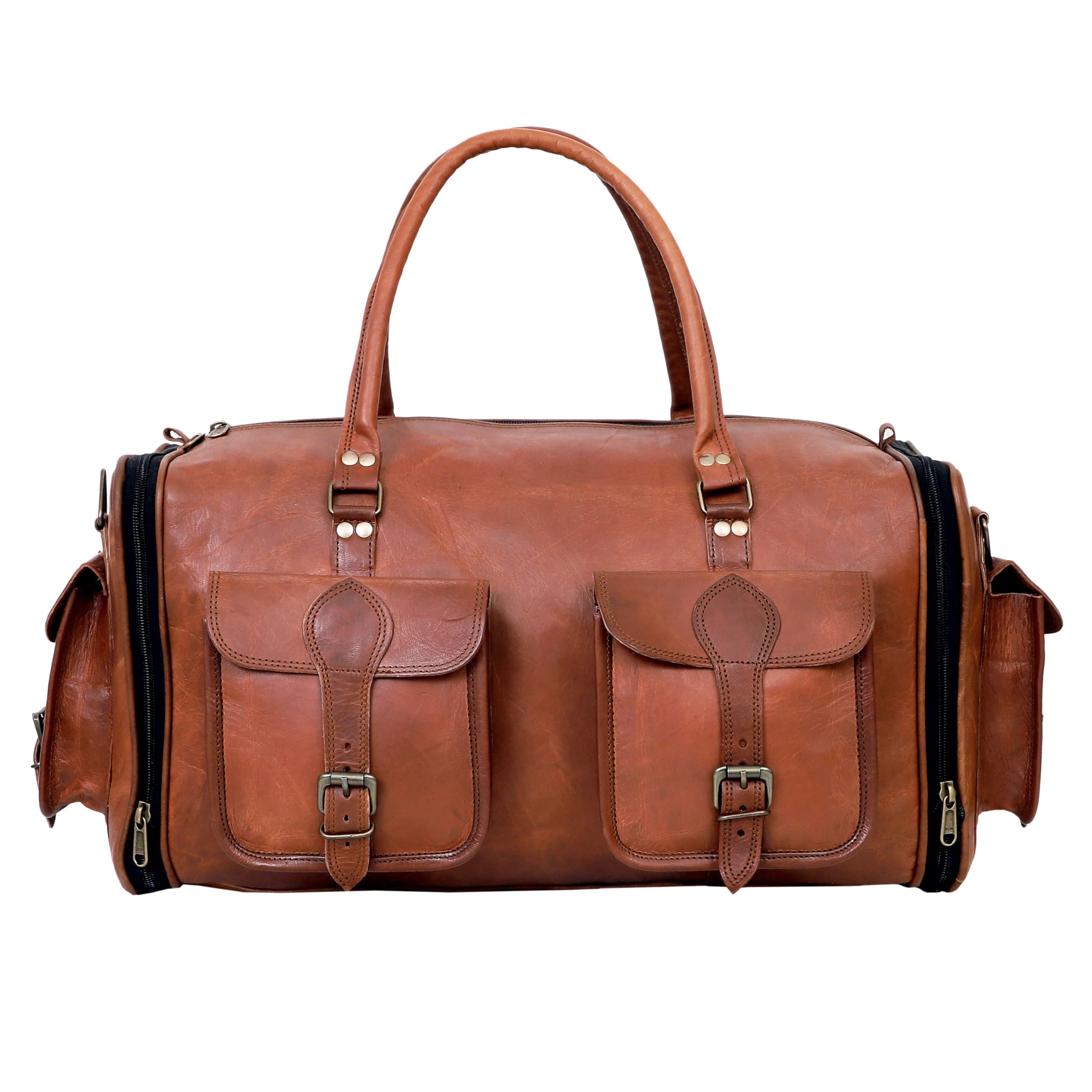 Vintage Leather 32 Handmade Travel Duffle Bag