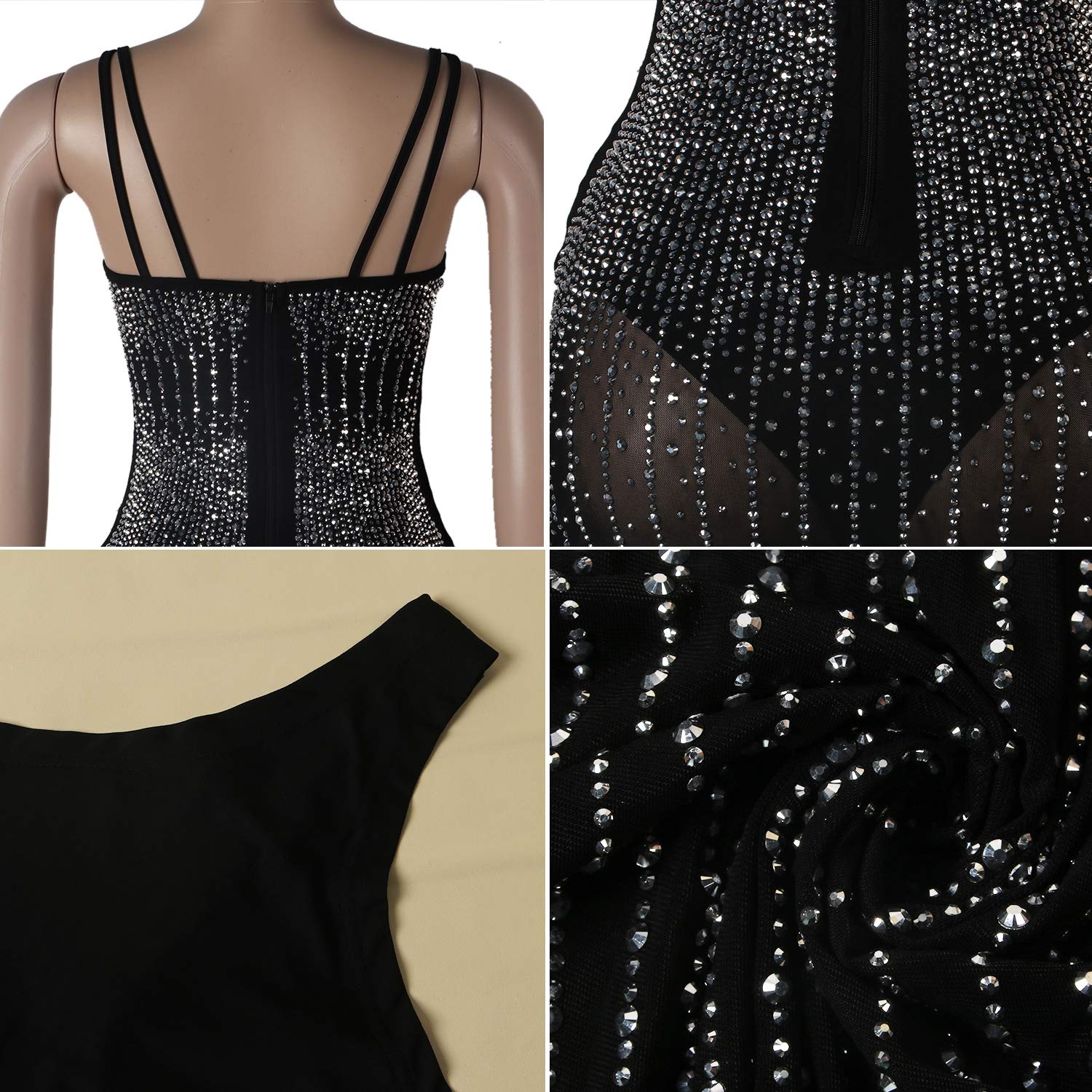 Women's Diamond Long Sleeve Party Club Dress