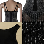 Women's Diamond Long Sleeve Party Club Dress