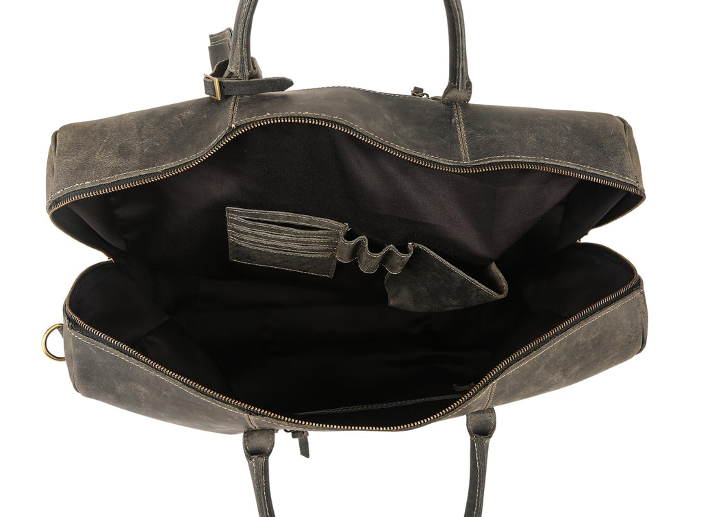 Leather Travel Duffle Bag Cabin Friendly Carry-On