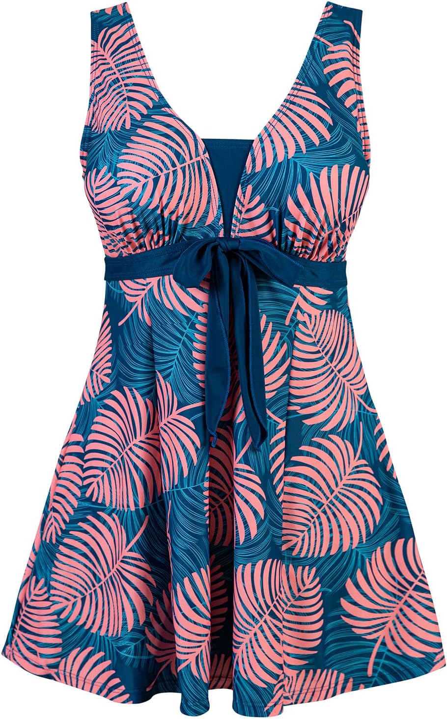 Plus Size Tummy Control Swimdress with Boyshorts
