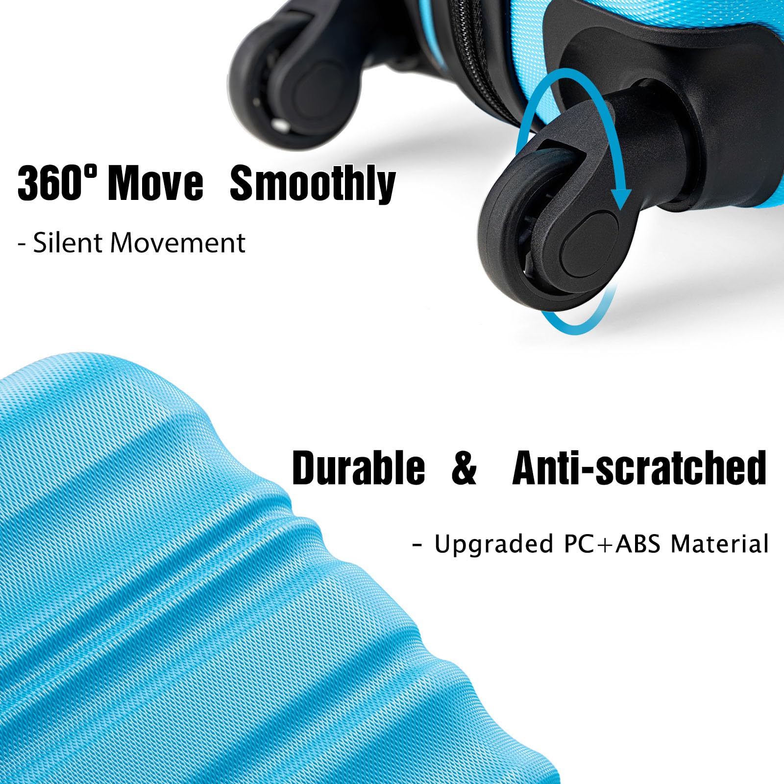 VoyagePro 6-Piece Hardshell Luggage Set - Luggage Travel Bags by Handbags Specialist Headquarter | Available at Handbags Specialist Headquarter