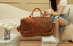 BAOSHA Vegan Leather Oversized Duffel Bag