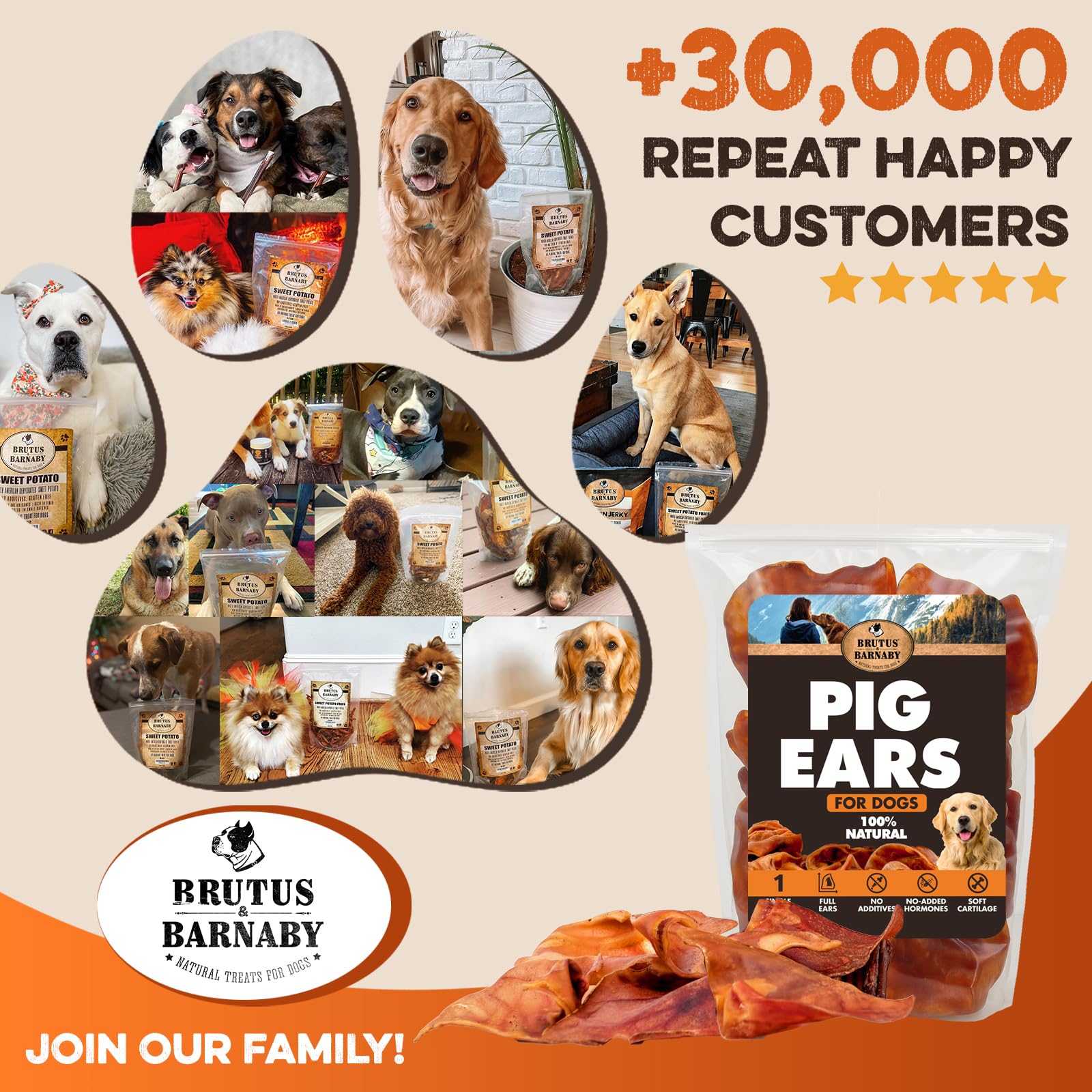 PawSavor Pig Ears: Natural, Tasty Chews for Dogs -  by Handbags Specialist Headquarter | Available at Handbags Specialist Headquarter