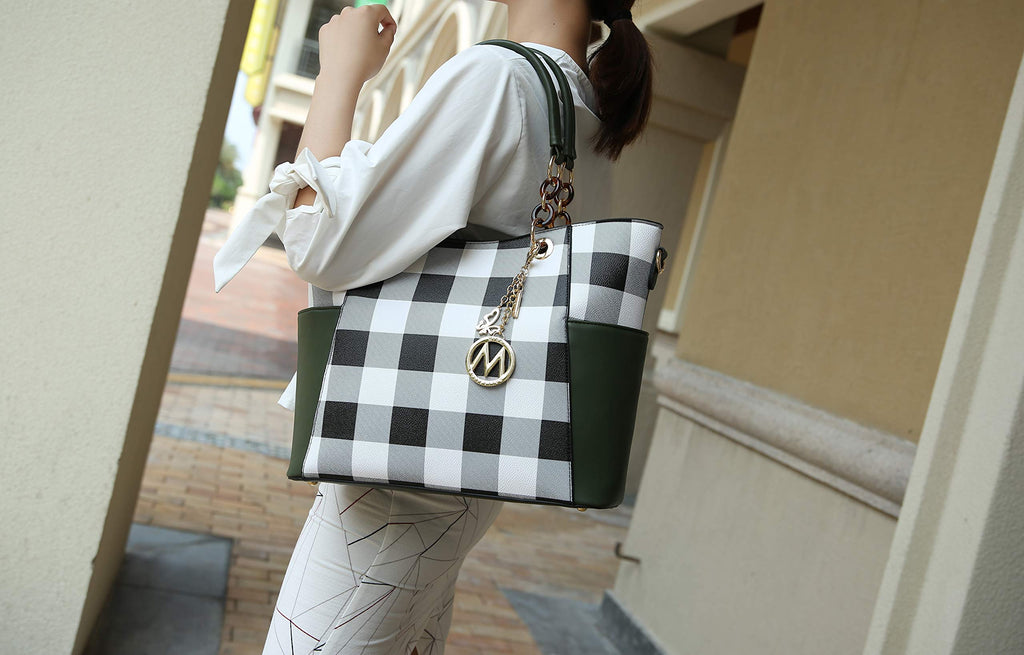 MKF Collection Vegan Leather Tote & Wallet Set
