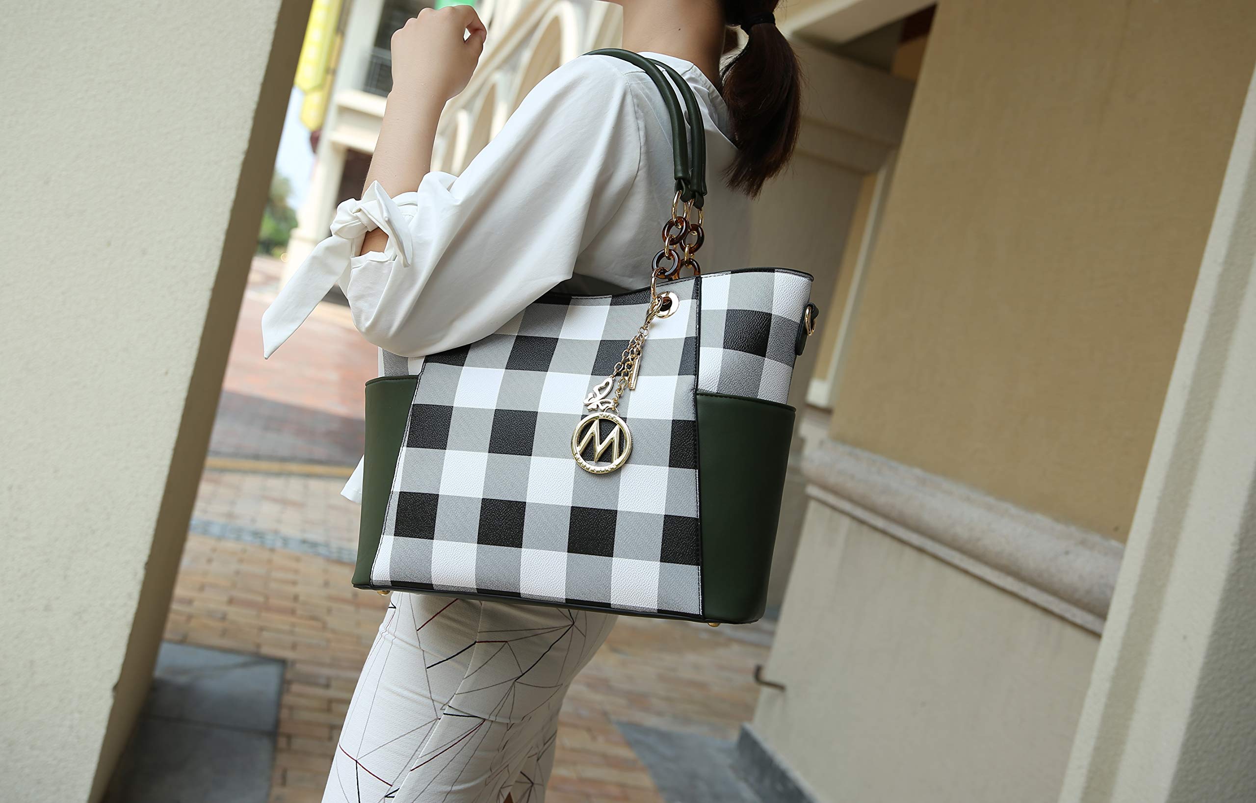 MKF Collection Vegan Leather Tote & Wallet Set