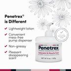 Penetrex Daily Joint & Muscle Care cream in 8oz white pump jar with floral background, lightweight lotion for sensitive skin. - Penetrex Cream Duo Pack - 2oz & 4oz Jars - 4 Ounce (Pack of 1) - Handbags Specialist Headquarter