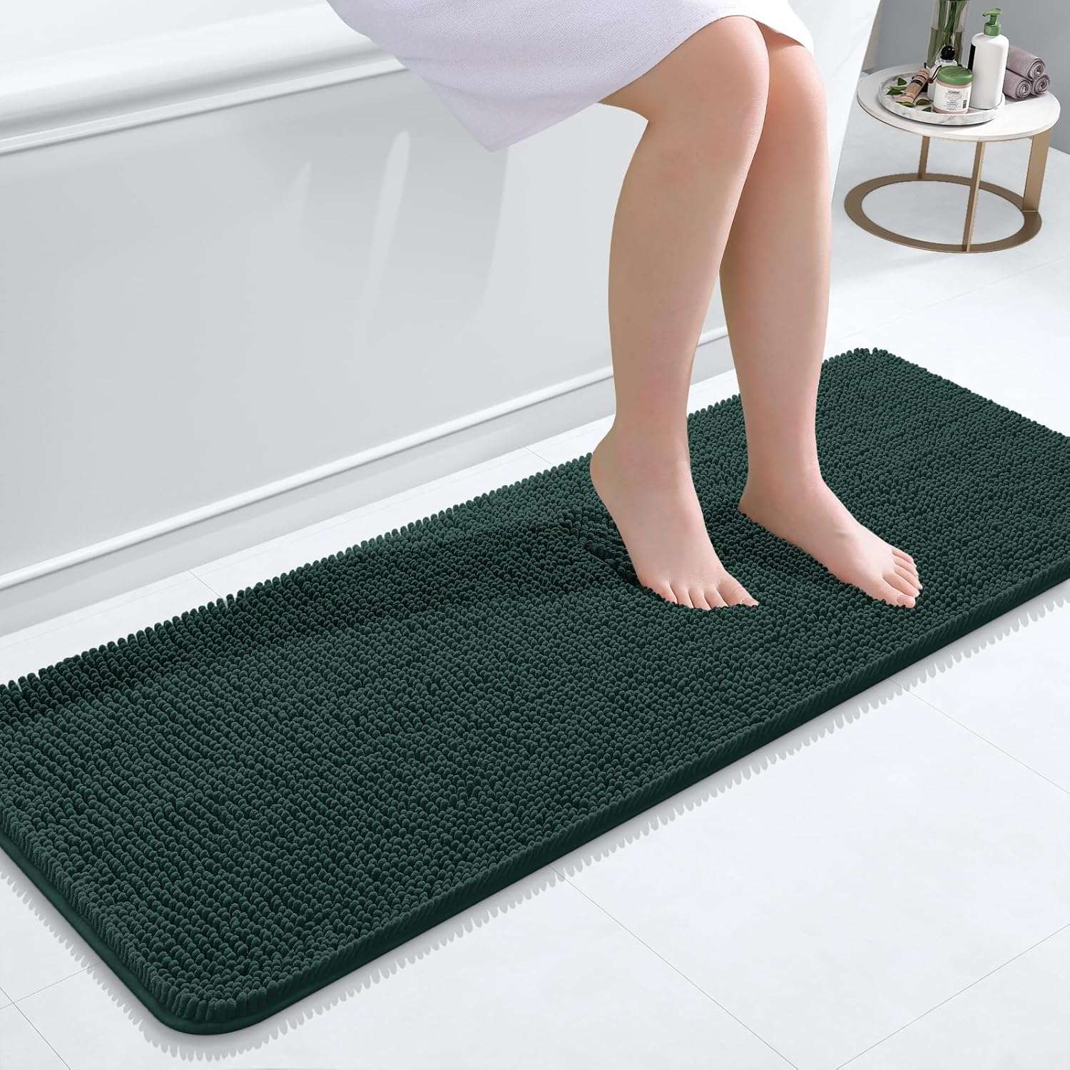 OLANLY Luxe Chenille Bath Mat - Quick Dry & Soft - Decor by Handbags Specialist Headquarter | Available at Handbags Specialist Headquarter
