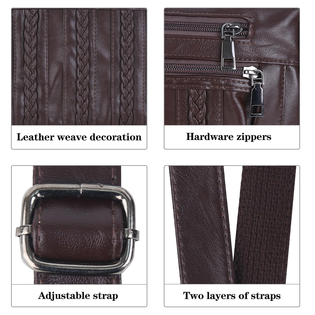 ELDA Chic Crossbody: Soft PU Leather Multi-Pocket Bag - Handbags by Handbags Specialist Headquarter | Available at Handbags Specialist Headquarter