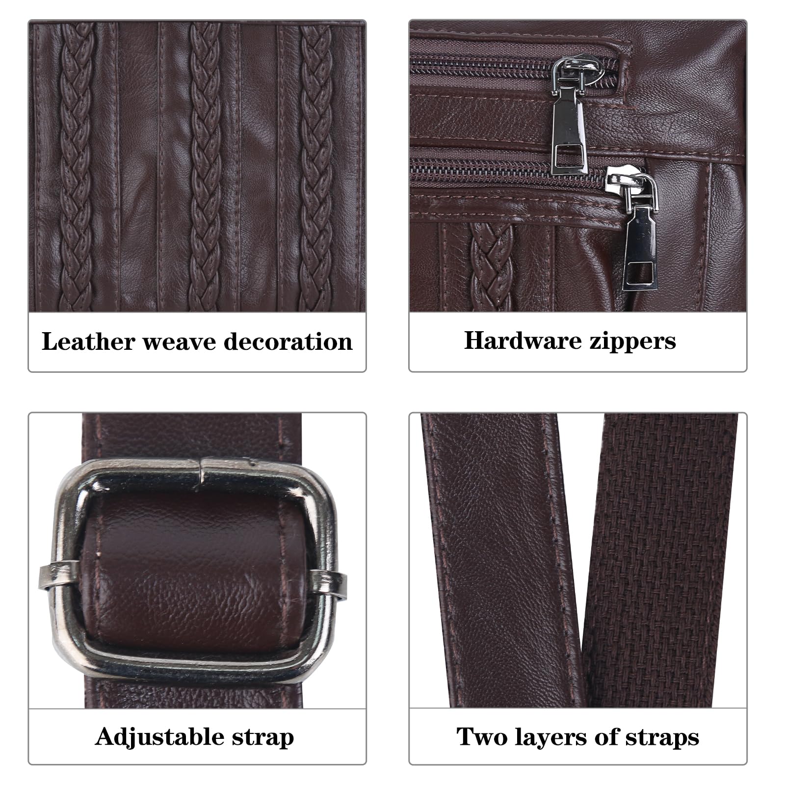 ELDA Chic Crossbody: Soft PU Leather Multi-Pocket Bag - Handbags by Handbags Specialist Headquarter | Available at Handbags Specialist Headquarter