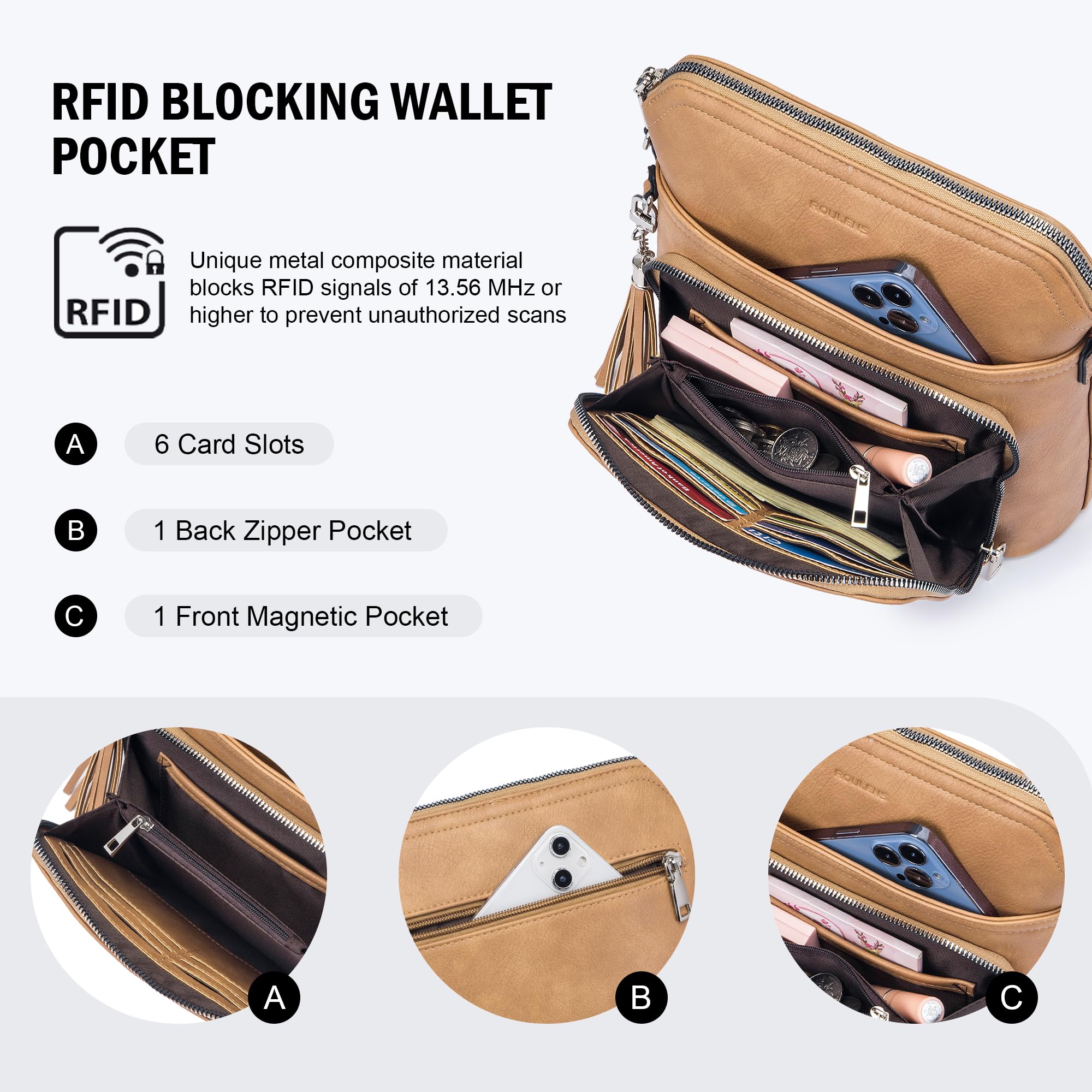 Tassel Charm Crossbody Bag for Women -  by Handbags Specialist Headquarter | Available at Handbags Specialist Headquarter